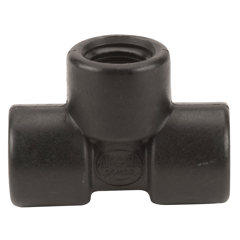 Banjo TEE050 Polypropylene Tee FPT 1/4 in. to 3 in. Sizes