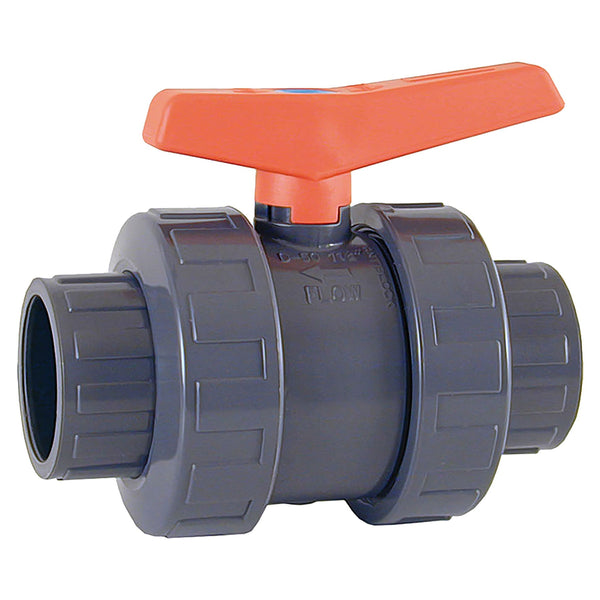 1/2 PVC DOUBLE UNION BALL VALVE (SOCKET END) [LD VALVE]