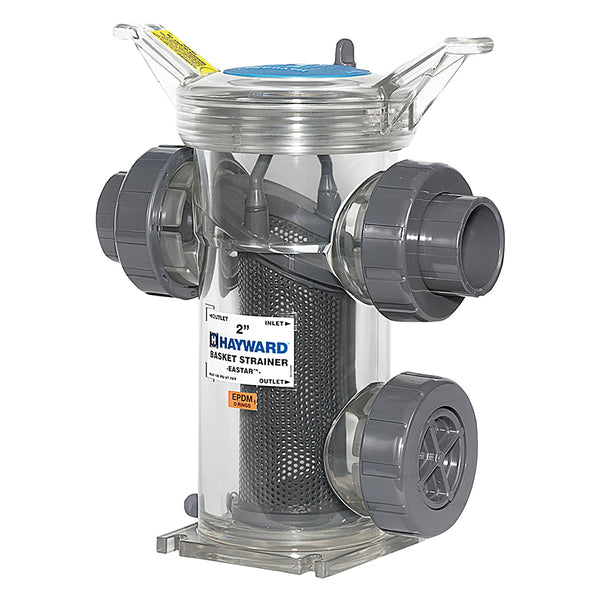 Hayward Simplex Basket Strainer Clear PVC 1/2 to 2 in. Threaded Socket Flanged EPDM or FPM True Union