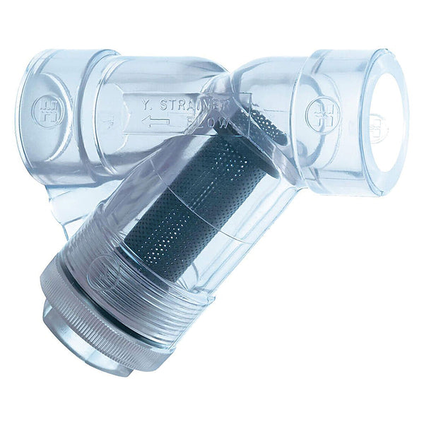 Hayward Y Strainer Clear PVC 1/2 to 2 in. Thread or Socket FPM Seals