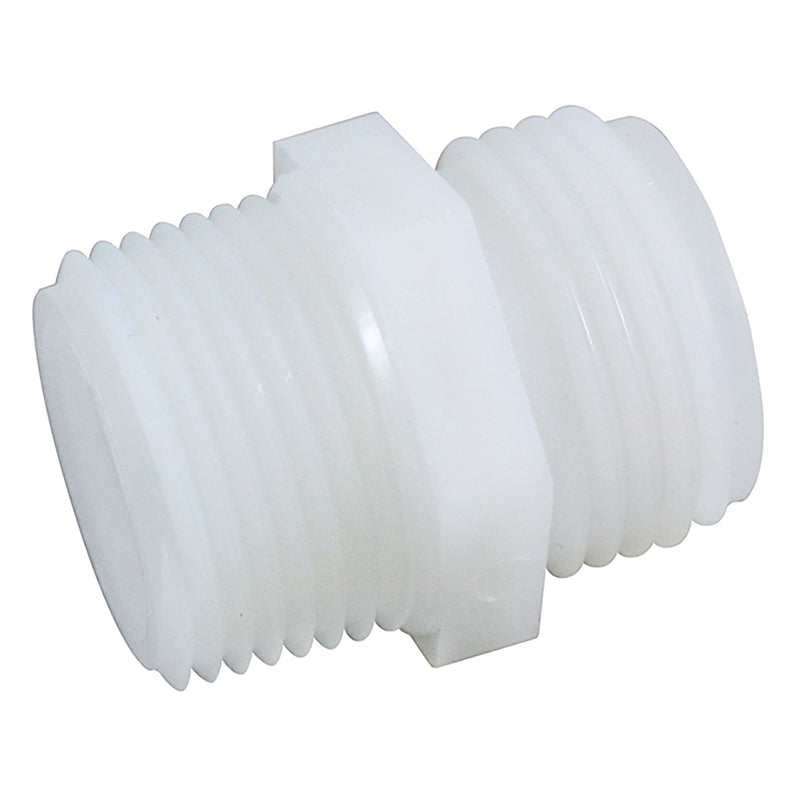 Olsen Adaptor MGHT x MPT 3/8 in. to 3/4 in. Sizes