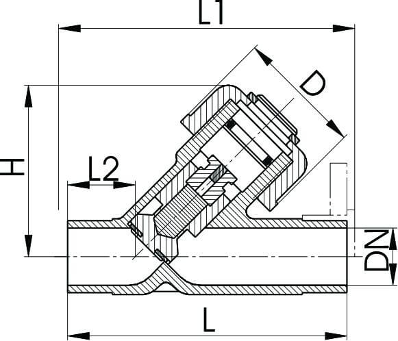Pvc y check valve deals